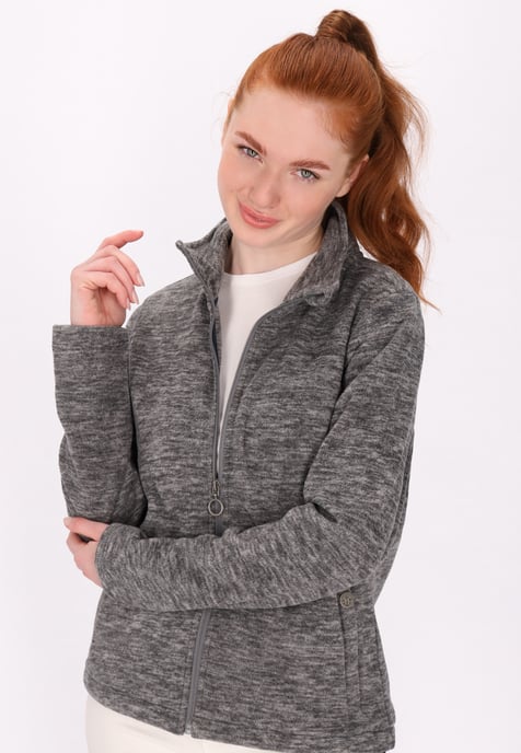 Dreimaster Fleecejacke Damen Grau Melange - Image 3