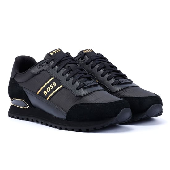 Boss Parkour Runn Herren Schwarz/Gold Turnschuhe - Image 1