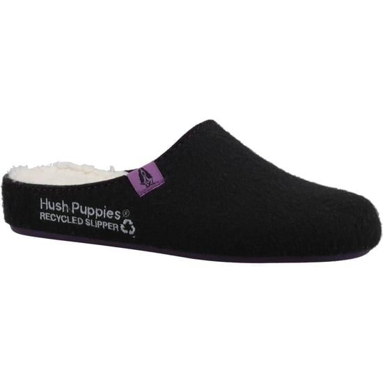 Hush Puppies The Good 90% Recyceltes RPET Polyester Damen Hausschuhe Schwarz - Image 1