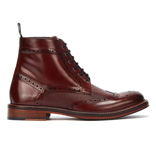 Ben Sherman Alfred Brogue Herren Burgundy Stiefel - Image 5