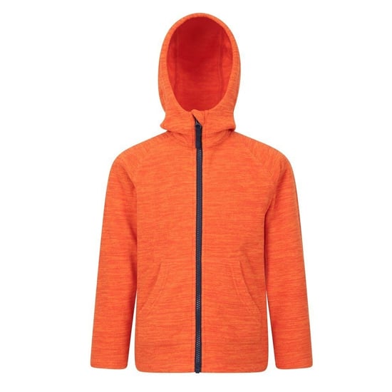 Mountain Warehouse Childrens/Kids Snowdonia Microfleece Full Zip Hoodie (Orange) - Image 1