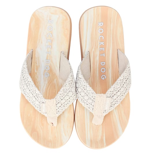 Women's Rocket Dog Adios Pearl Flip Flops in Cream