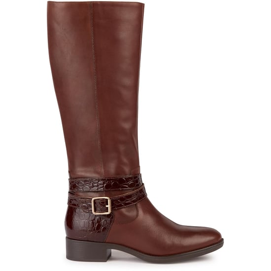 Geox D Felicity Leder Women's Braun Stiefel - Image 4