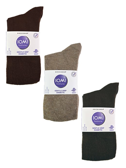 IOMI - 6 Pack Damen Diabetiker Bambus Socken | Extra breite nahtlose lockere nicht elastische Socken für Frauen - Dunkelbraun - Image 2