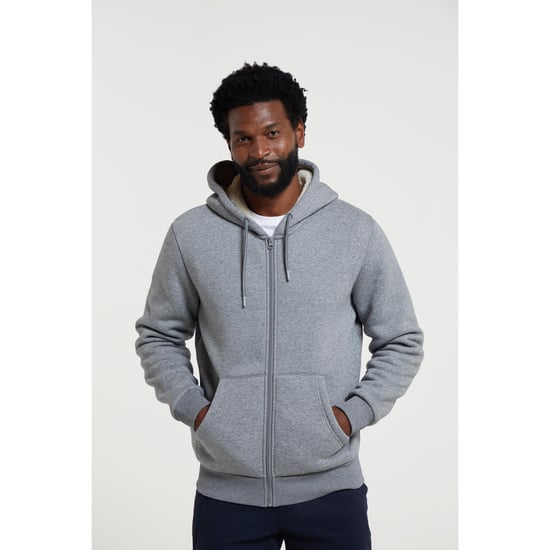 Mountain Warehouse Mens Dalton Borg Lined Full Zip Hoodie (Dark Khaki)