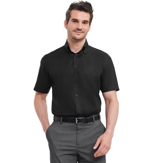 Russell Collection - "Ultimate" Hemd für Herren kurzärmlig (Schwarz) - Image 2