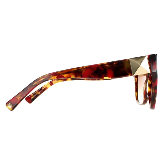 Valentino Square Womens Red Havana Brown Gradient VA4111 Sunglasses