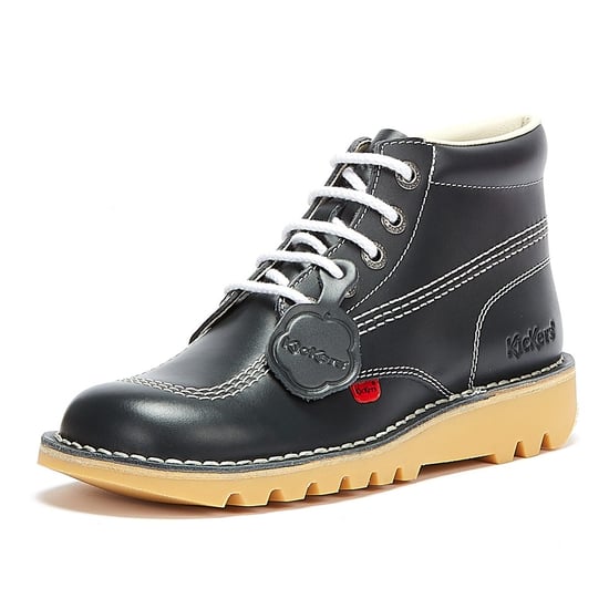 Kickers Mens Kick Hi Core Naturleder Stiefel - (Marineblau) - Image 3