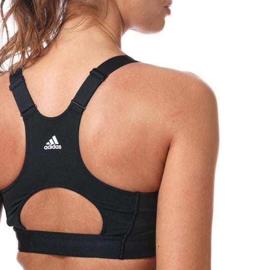 Women's adidas Ultimate High-Support Logo Bra in Black-White