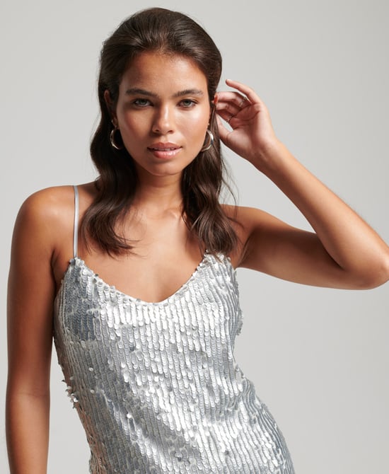 Superdry Sparkly Sequin Cami Mini Dress