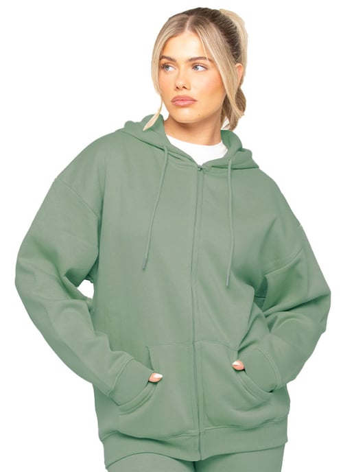 Enzo | Womens Oversized Zip Up Hoodie - Image 1