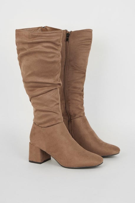 Kaya Ruched Knee High Boots