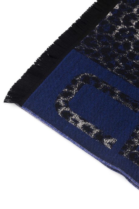 Cavalli Class Herren Blau Wolle Schal - Image 2