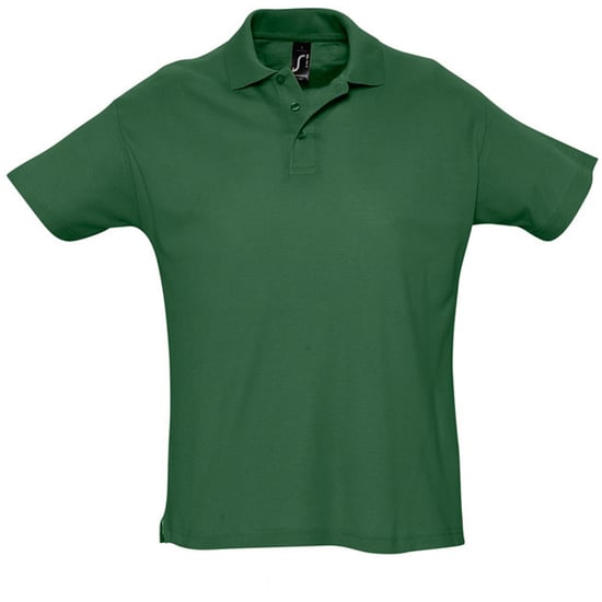 SOLS Mens Summer II Pique Short Sleeve Polo Shirt (Waldgrün) - Image 2