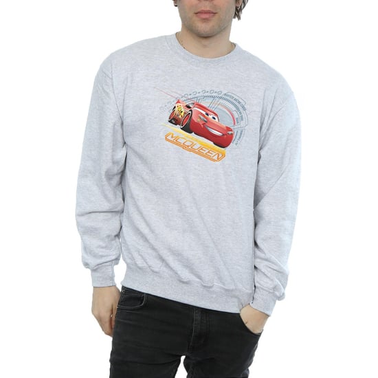 Disney Mens Cars Lightning McQueen Sweatshirt (Sports Grey)