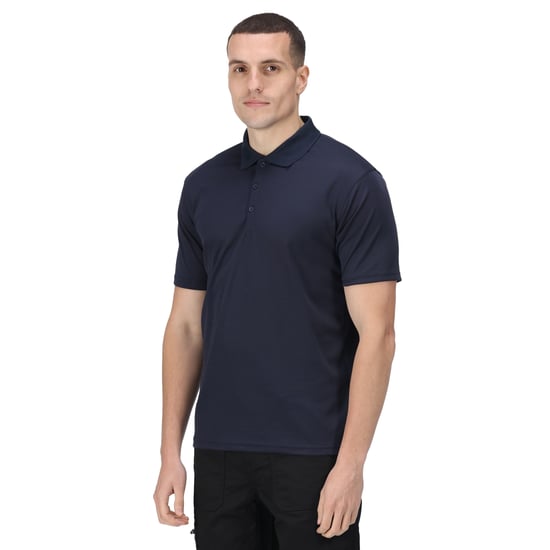Regatta Mens Pro Moisture Wicking Polo Shirt (Navy)