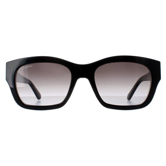Salvatore Ferragamo Rectangle Womens Black Grey Gradient SF1012S