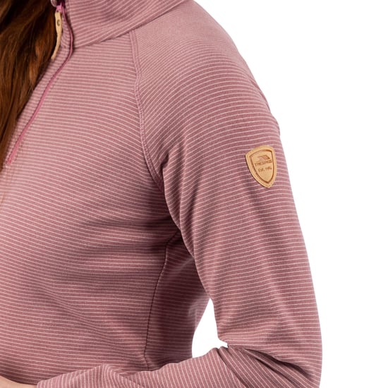 Trespass Womens/Ladies Olga Leather Fleece Top (Rose Blush Marl)