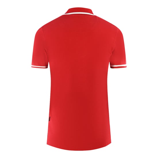 Aquascutum London Embroidered Badge Red Polo Shirt