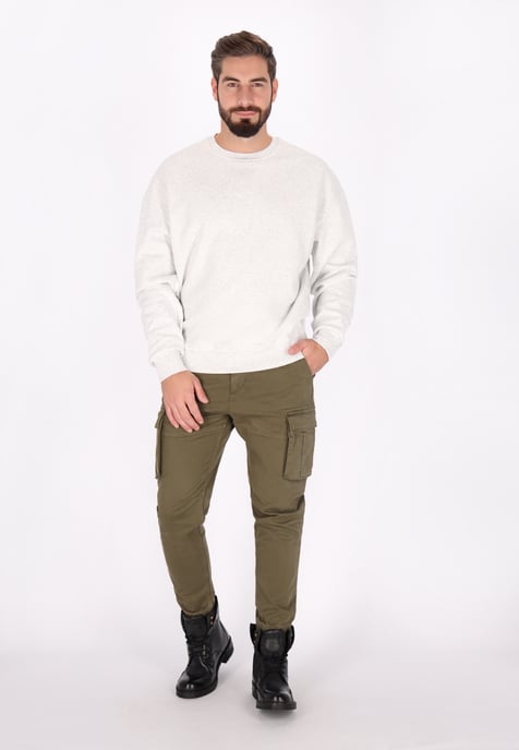 Dreimaster Sweatshirt Herren Wollweiß-Melange - Image 2