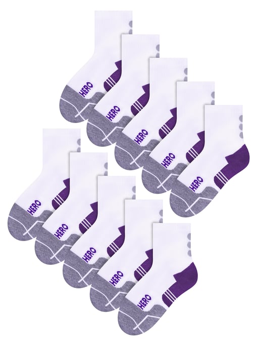 10 Paar Multipack Boys PE Socken | Steven | Atmungsaktive Low Cut White Sport Socken für Kinder - Style 3 - Image 1