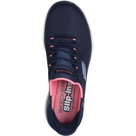 Skechers Summits Diamond Dream Damen Turnschuhe in Marineblau/Rosa - Image 3