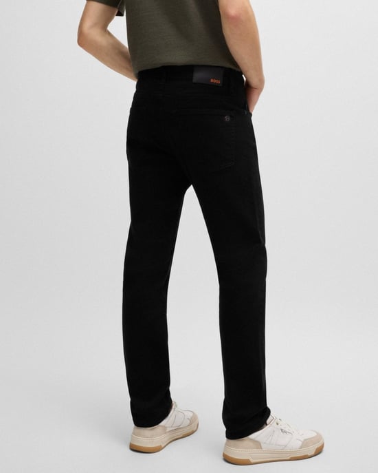 BOSS Orange DELAWARE BO Herren Slim Fit Komfort-Stretch schwarze Jeans NOS - Image 4
