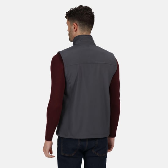 Regatta Mens Flux Softshell Bodywarmer / Sleeveless Jacket Water Repellent And Wind Resistant (Seal Grey)
