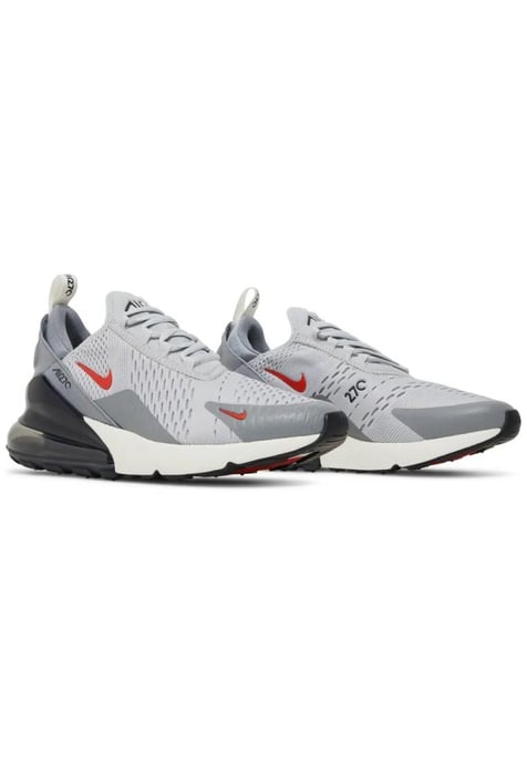 Nike Air Max 270 Turnschuhe, Grau Nebel / Team Orange Segel - Image 4