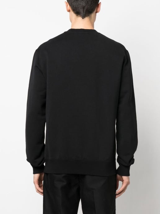 Lanvin Paris Logo besticktes Sweatshirt in Schwarz - Image 3