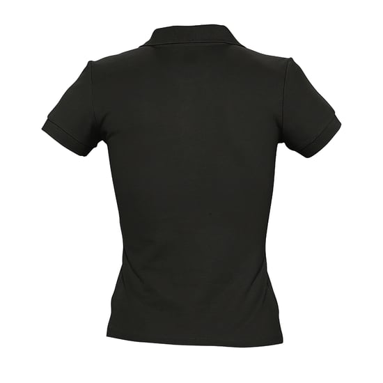 SOLS Womens/Ladies People Pique Kurzarm-Poloshirt aus Baumwolle (Schwarz) - Image 3