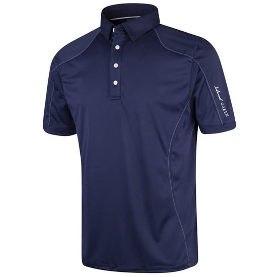 Island Green - Poloshirt Abgesteppt für Herren - Emblem (Marineblau) - Image 1
