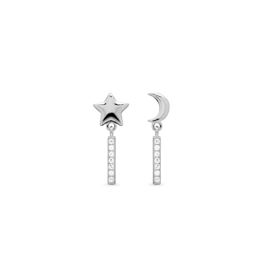 Luxenter Sterling Silber 925 Ohrringe mit rhodiniertem Brillant Zirkonia - Nelan - Image 1