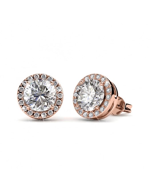 Sophia Ohrringe - Roségold und Kristall - Image 1
