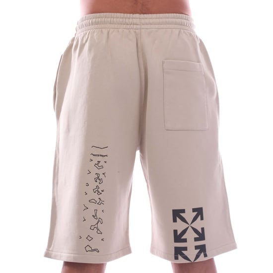 Men's Off White Figure of Speech Skate Sweat Shorts in Sand