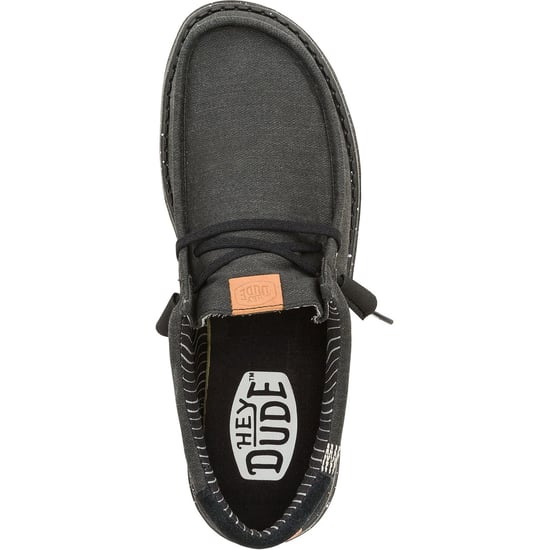 HEYDUDE Wally Elevated Basics Canvas Herren Schwarz Bootsschuhe - Image 3