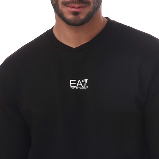 Men's Emporio Armani EA7 Core Identity Cotton Blend Tracksuit in Black