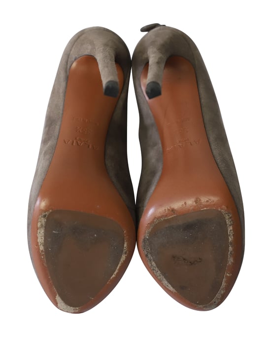 Alaïa Azzedine Stiefeletten aus grauem Wildleder - Image 5