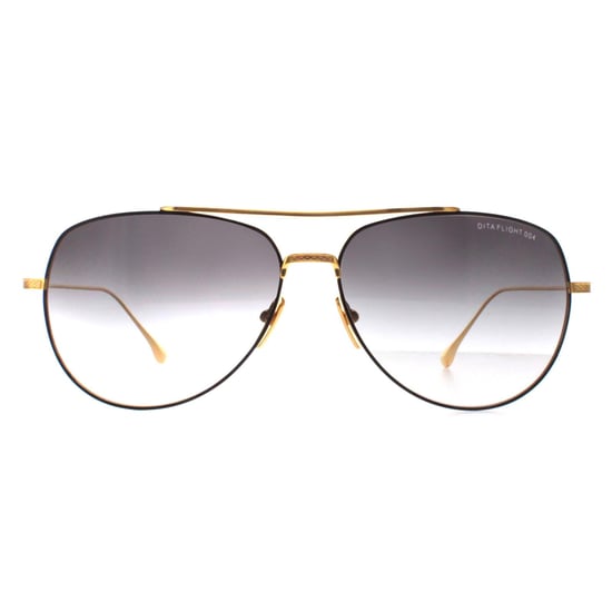 Dita Aviator Unisex Black Yellow Gold Dark Grey to Clear Gradient Flight 004