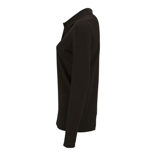 SOLS - "Perfect" Poloshirt für Damen Langärmlig (Schwarz) - Image 3