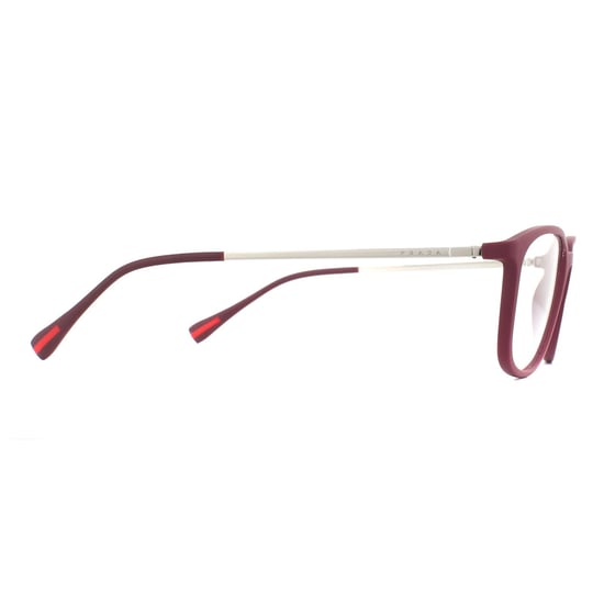 Prada Sportbrille Rahmen PS03HV VYX1O1 Bordeaux Gummi Männer - Image 4
