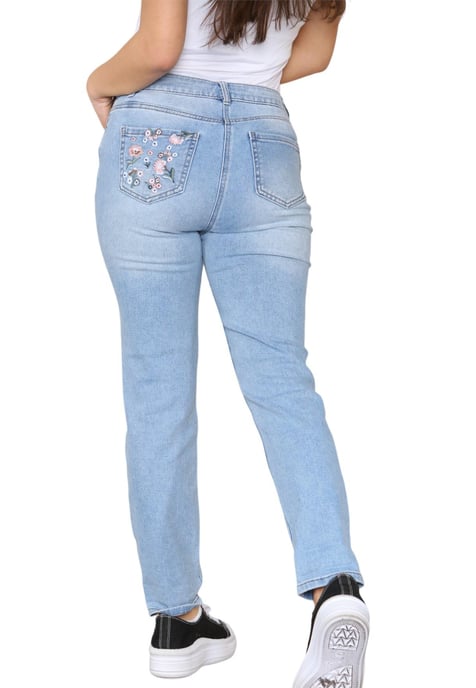 M&Co Damen-Mom-Jeans mit hohem Bund und schmal zulaufendem, geradem Bein - Image 4