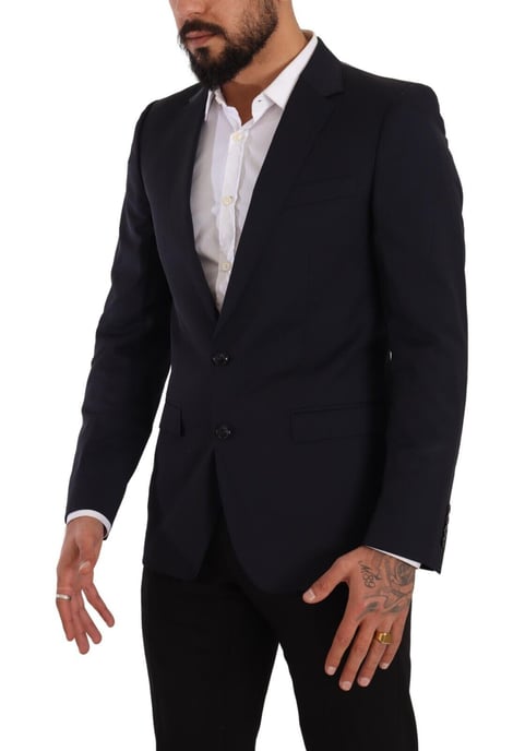 Dolce & Gabbana Herren Dunkelblauer Einreiher Mantel MARTINI Blazer - Image 6