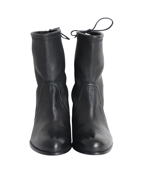 Stuart Weitzman Shorty Knöchelstiefel aus schwarzem Leder - Image 2