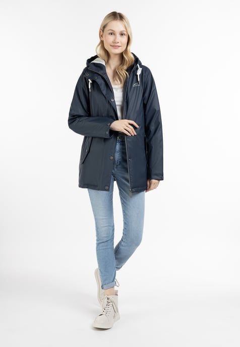 ICEBOUND Wattierte Regenjacke Damen Marine - Image 1