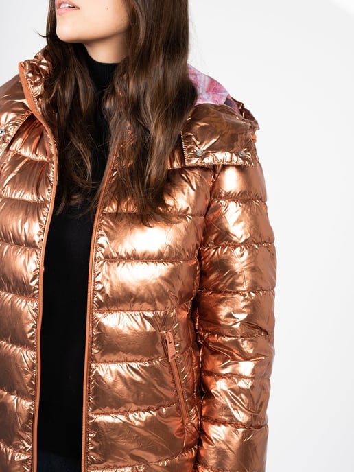 Guess Jacke Bomber-jacke Damen Gold - Image 4
