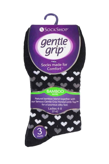 Sock Shop Gentle Grip - 6 Paar Damen nicht elastische Bambus Socken - SOLRM32 - Image 2