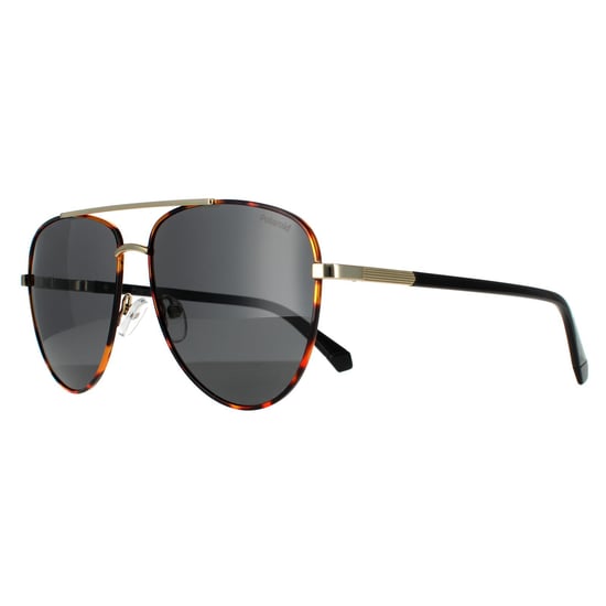 Polaroid Aviator Unisex Gold Havanna Grau Polarisierte Sonnenbrille - Image 2