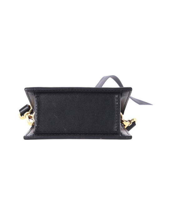 Jacquemus Le Chiquito Tasche mit Handgriff aus schwarzem Leder - Image 5
