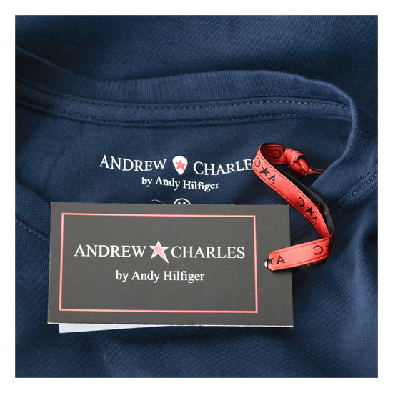Andrew Charles Mens T-Shirt Short Sleeves Round Neck Blue KEITA